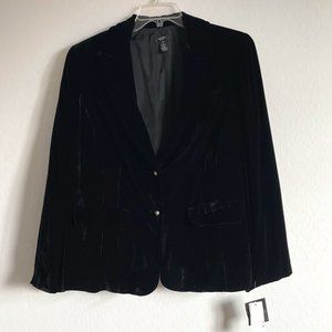 NWT Alfani Black Velvet Blazer